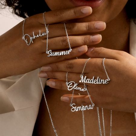 Handcrafted 925 Silver Personalized Name Necklace
